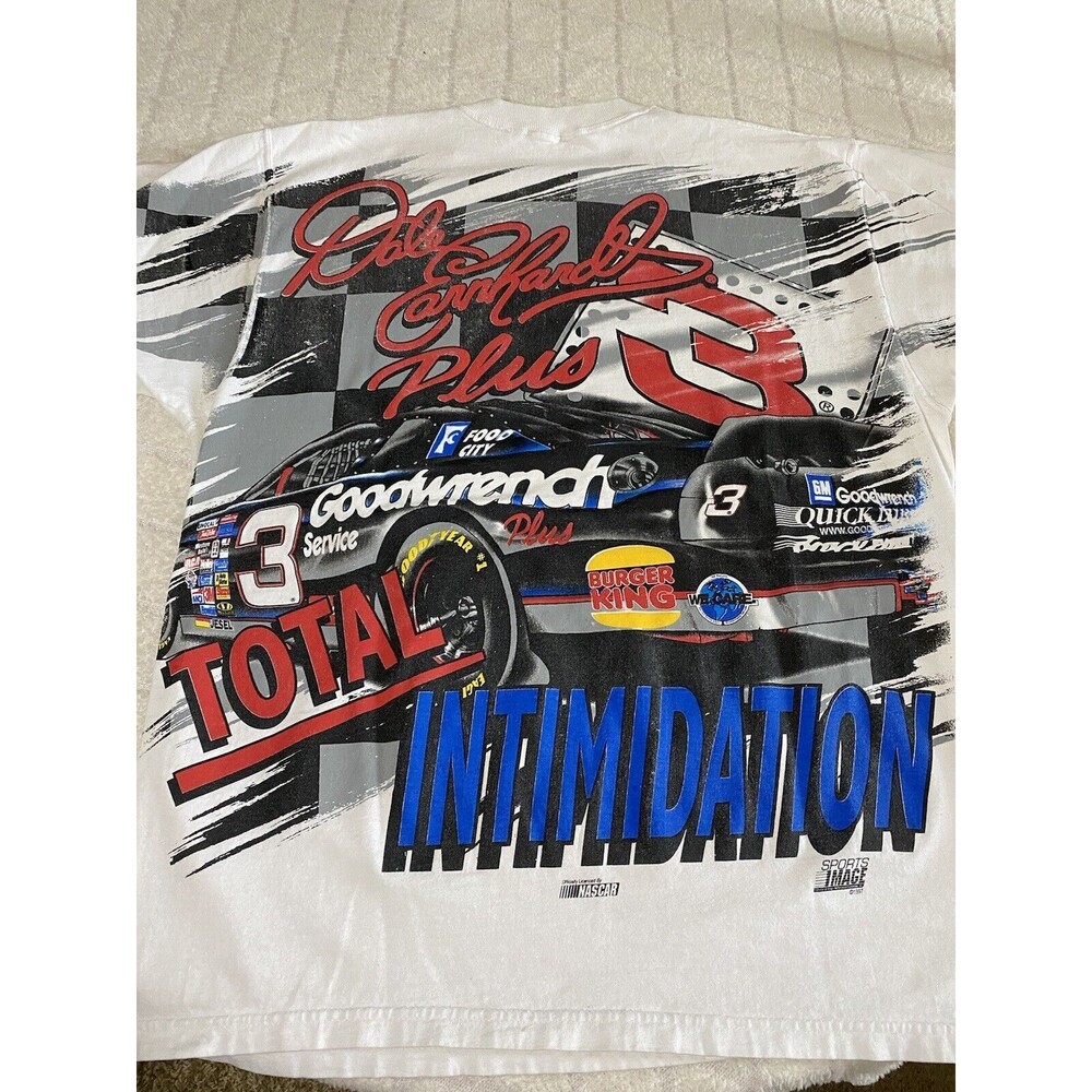 Vintage Dale Earnhardt #3 Sports Image 1997 AOP 2 Sided  Men’s T Shirt Size L - Picture 10 of 16